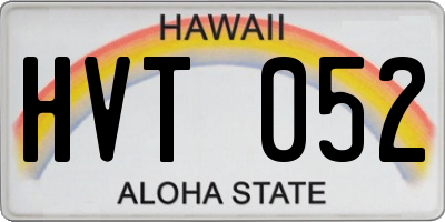 HI license plate HVT052