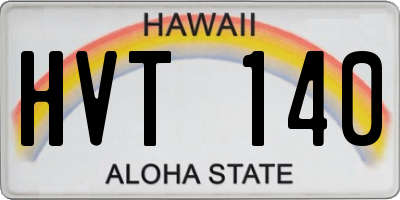 HI license plate HVT140