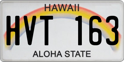 HI license plate HVT163