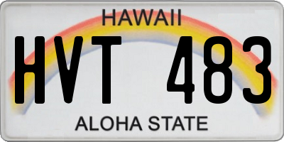 HI license plate HVT483