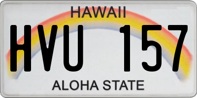 HI license plate HVU157
