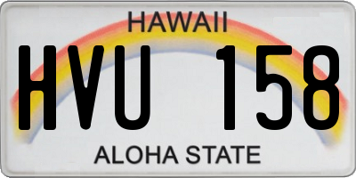 HI license plate HVU158