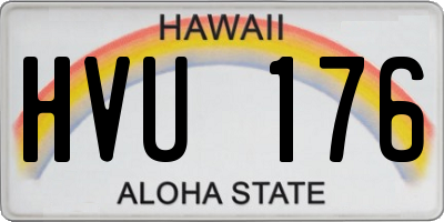 HI license plate HVU176