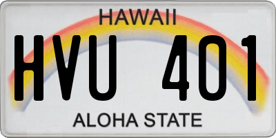 HI license plate HVU401