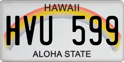 HI license plate HVU599