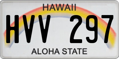HI license plate HVV297