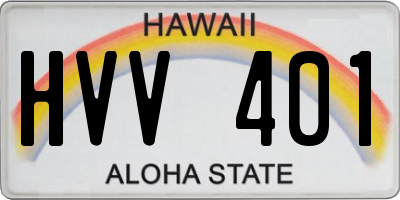HI license plate HVV401