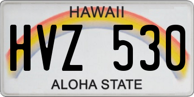 HI license plate HVZ530