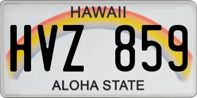 HI license plate HVZ859