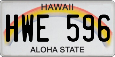 HI license plate HWE596