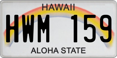 HI license plate HWM159