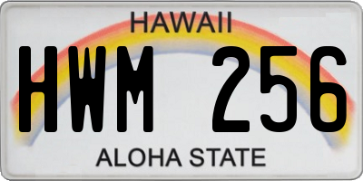 HI license plate HWM256