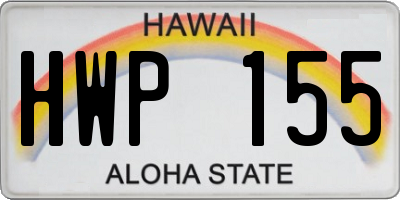 HI license plate HWP155