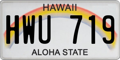 HI license plate HWU719