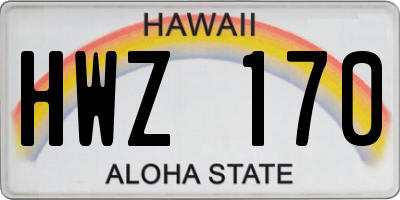 HI license plate HWZ170