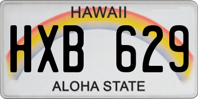 HI license plate HXB629