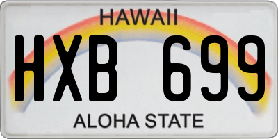 HI license plate HXB699