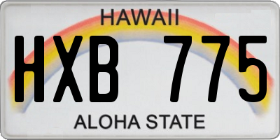 HI license plate HXB775