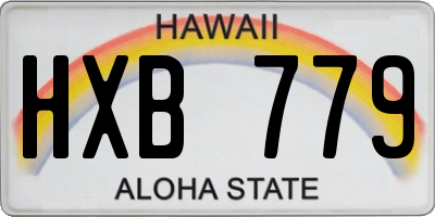 HI license plate HXB779