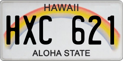 HI license plate HXC621