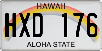 HI license plate HXD176