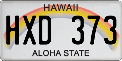 HI license plate HXD373