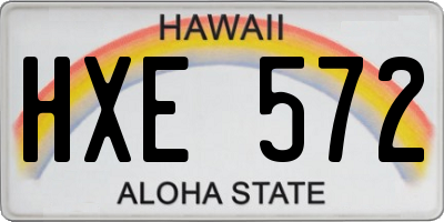 HI license plate HXE572