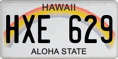HI license plate HXE629