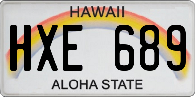 HI license plate HXE689