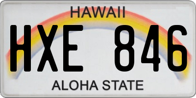 HI license plate HXE846