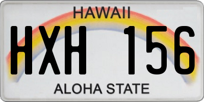 HI license plate HXH156