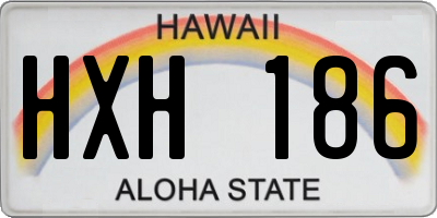 HI license plate HXH186
