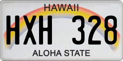 HI license plate HXH328