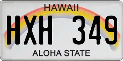 HI license plate HXH349