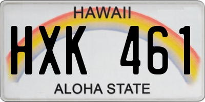 HI license plate HXK461