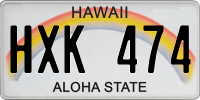 HI license plate HXK474