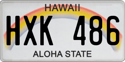 HI license plate HXK486