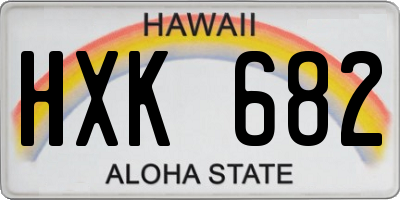 HI license plate HXK682