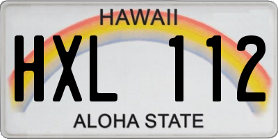 HI license plate HXL112