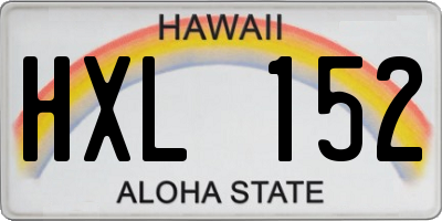 HI license plate HXL152