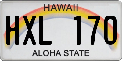 HI license plate HXL170