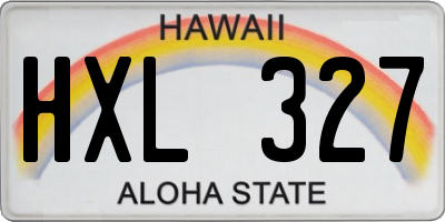HI license plate HXL327