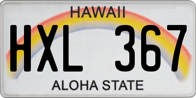 HI license plate HXL367