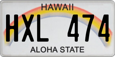 HI license plate HXL474
