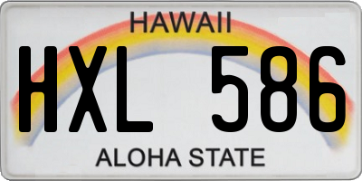 HI license plate HXL586