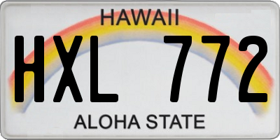HI license plate HXL772