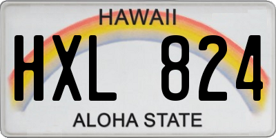 HI license plate HXL824