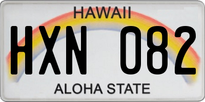 HI license plate HXN082