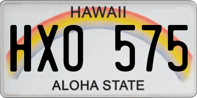 HI license plate HXO575