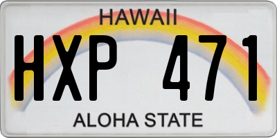 HI license plate HXP471